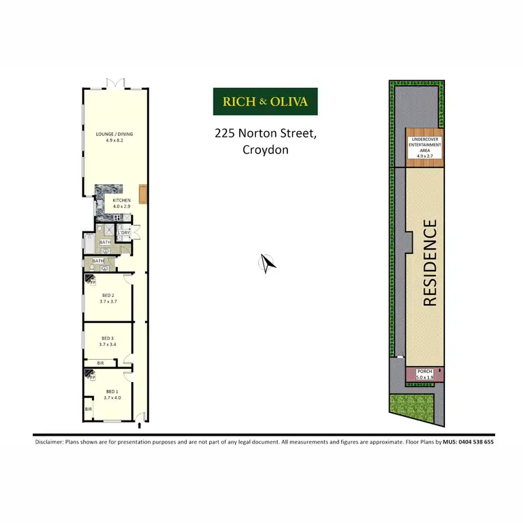 Floorplan of Homely semi-detached listing, 225 Norton Street, Croydon NSW 2132