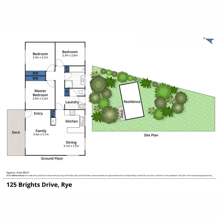 Floorplan of Homely house listing, 125 Brights Drive, Rye VIC 3941