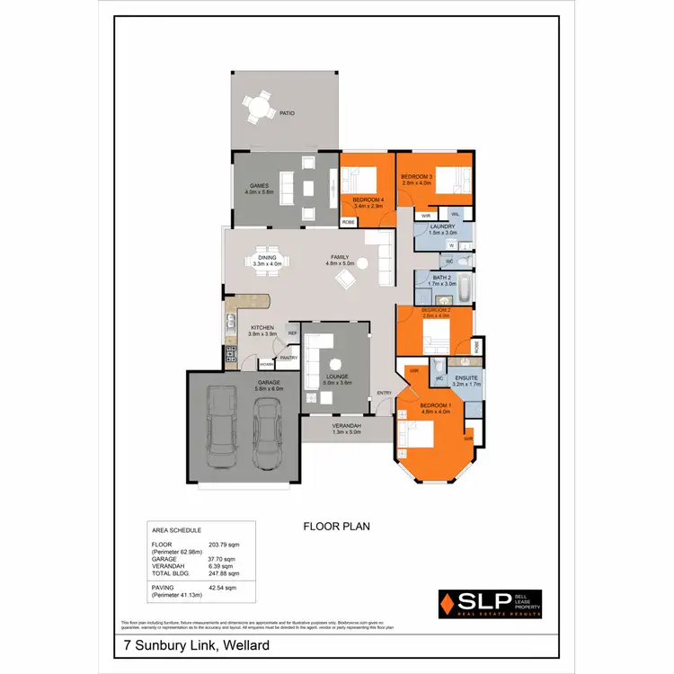 Floorplan of Homely house listing, 7 Sunbury Link, Wellard WA 6170