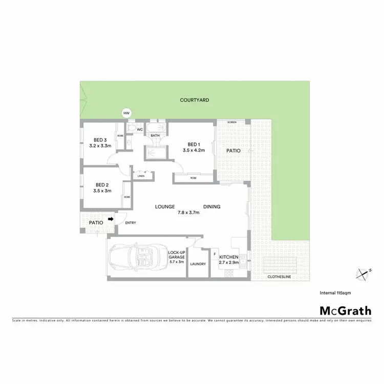 Floorplan of Homely villa listing, 3/14 Ross Street, Ballina NSW 2478