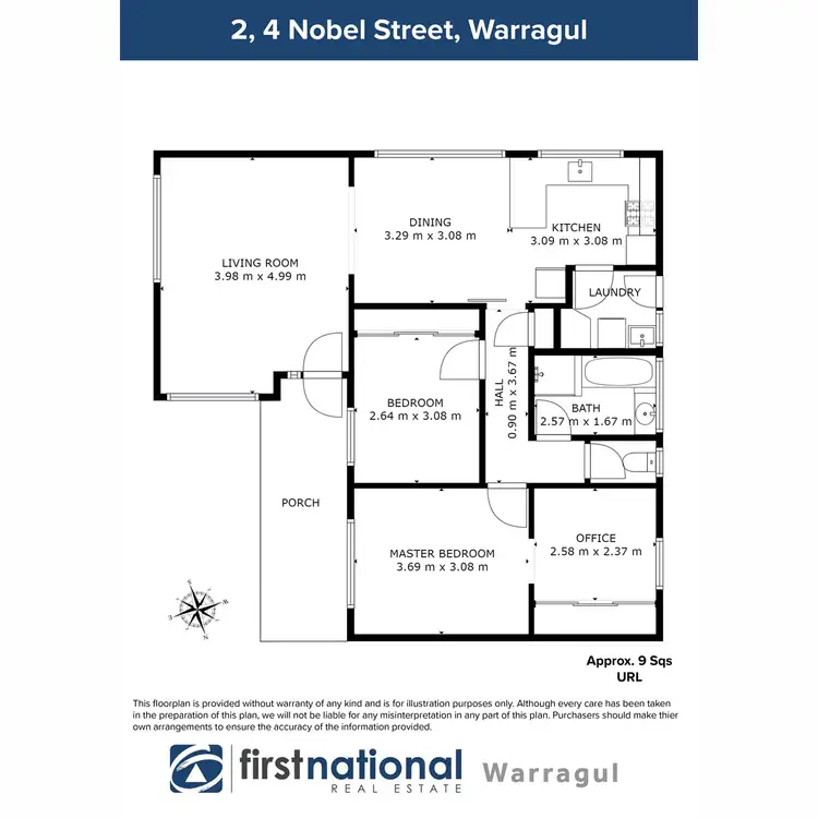 Floorplan of Homely unit listing, 2/4 Nobel Street, Warragul VIC 3820