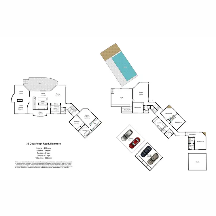 Floorplan of Homely house listing, 39 Cedarleigh Road, Kenmore QLD 4069