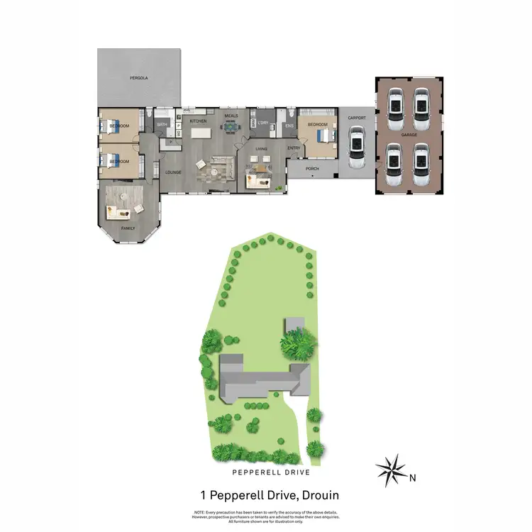 Floorplan of Homely house listing, 1 Pepperell Drive, Drouin VIC 3818