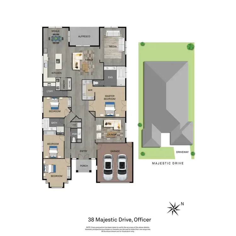 Floorplan of Homely house listing, 38 Majestic Drive, Officer VIC 3809