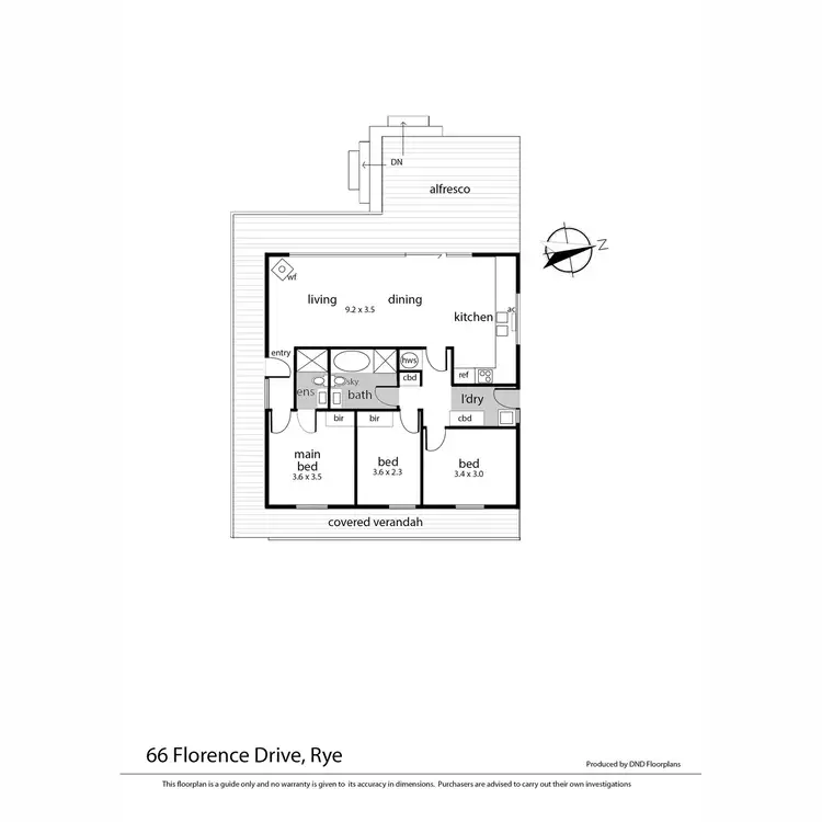 Floorplan of Homely house listing, 66 Florence Drive, Rye VIC 3941