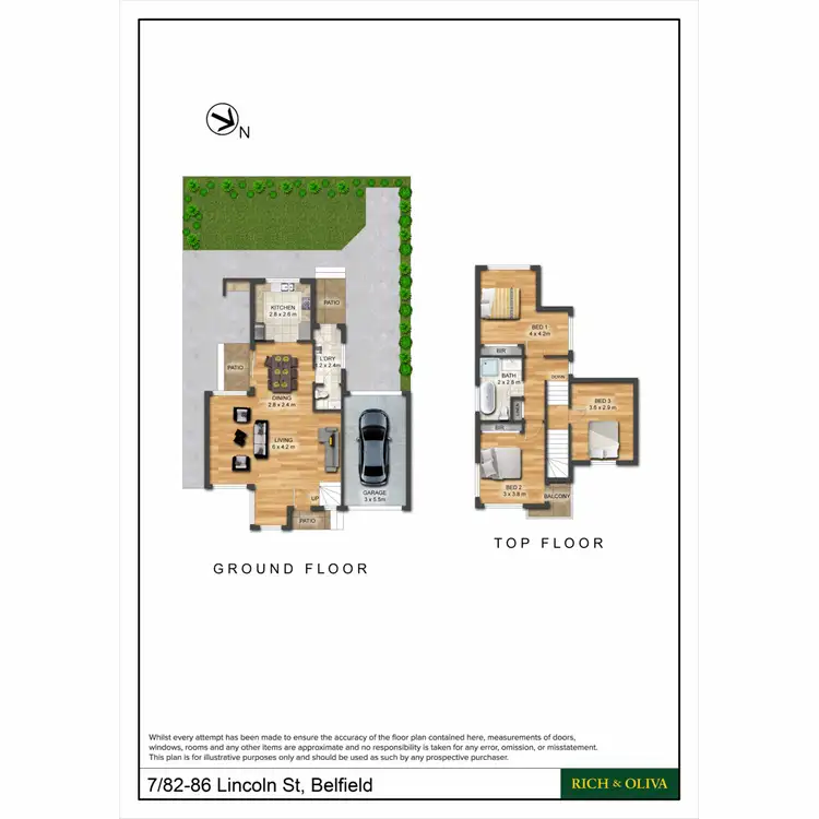 Floorplan of Homely townhouse listing, 7/82-86 Lincoln Street, Belfield NSW 2191