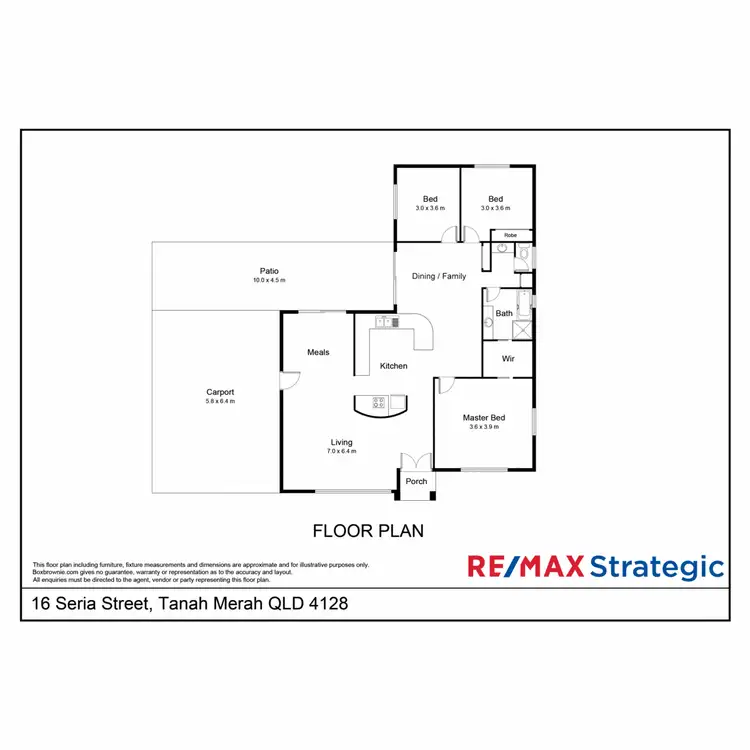 Floorplan of Homely house listing, 16 Seria Street, Tanah Merah QLD 4128