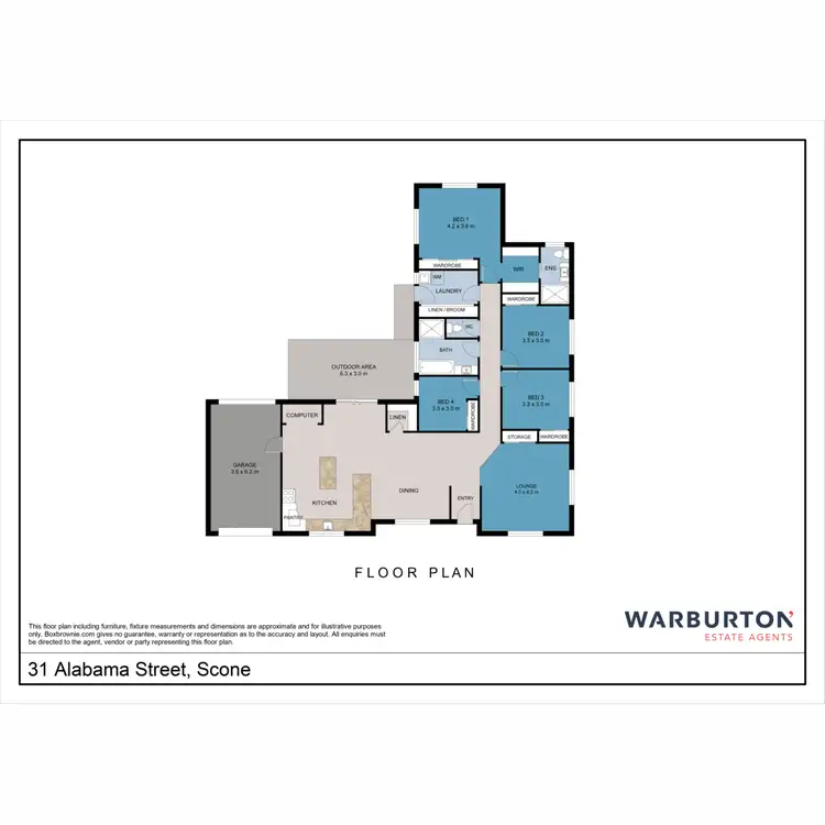 Floorplan of Homely house listing, 31 Alabama Street, Scone NSW 2337