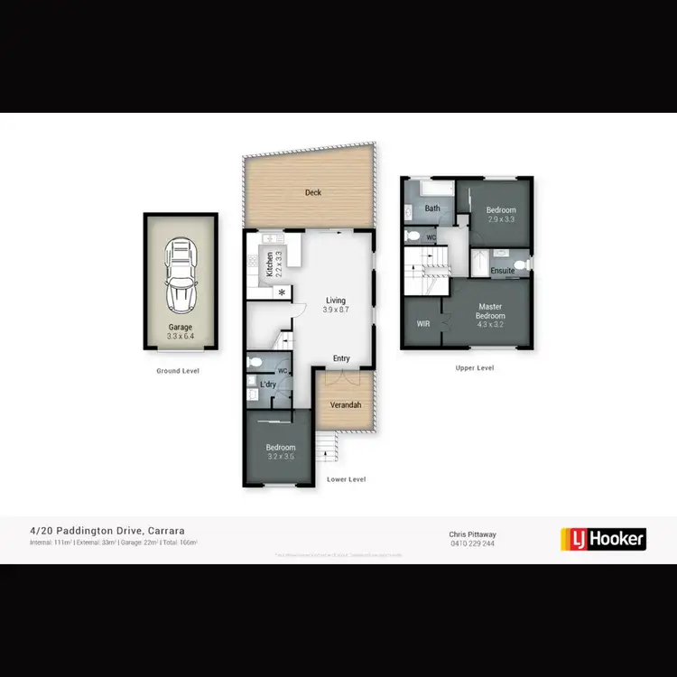 Floorplan of Homely townhouse listing, 4/20 Paddington Drive, Carrara QLD 4211
