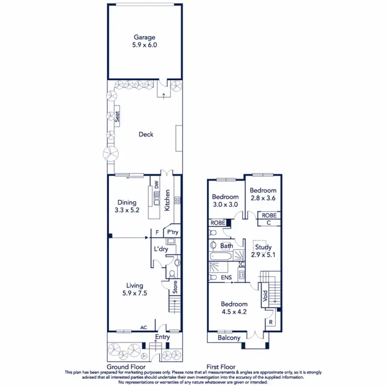 Floorplan of Homely townhouse listing, 13 Wakefield Street, Kensington VIC 3031