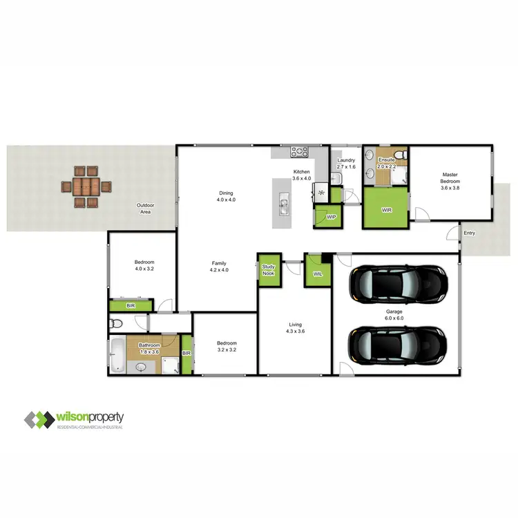 Floorplan of Homely house listing, 6 Wilkerson Way, Traralgon VIC 3844