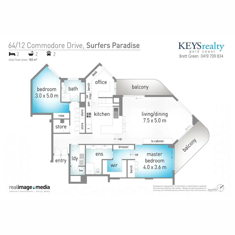 Floorplan of Homely apartment listing, 64/12 Commodore Drive, Paradise Waters QLD 4217