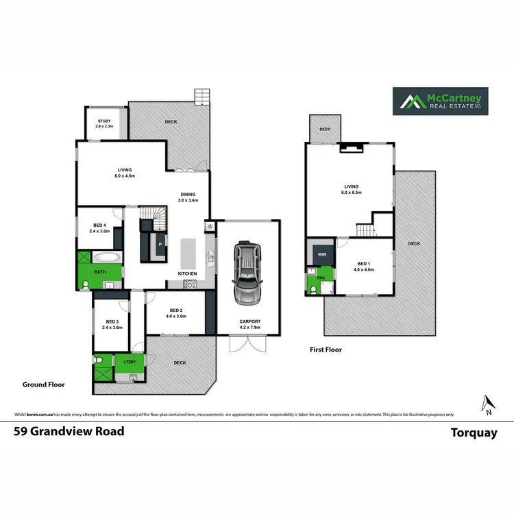 Floorplan of Homely house listing, 59 Grandview Road, Torquay VIC 3228