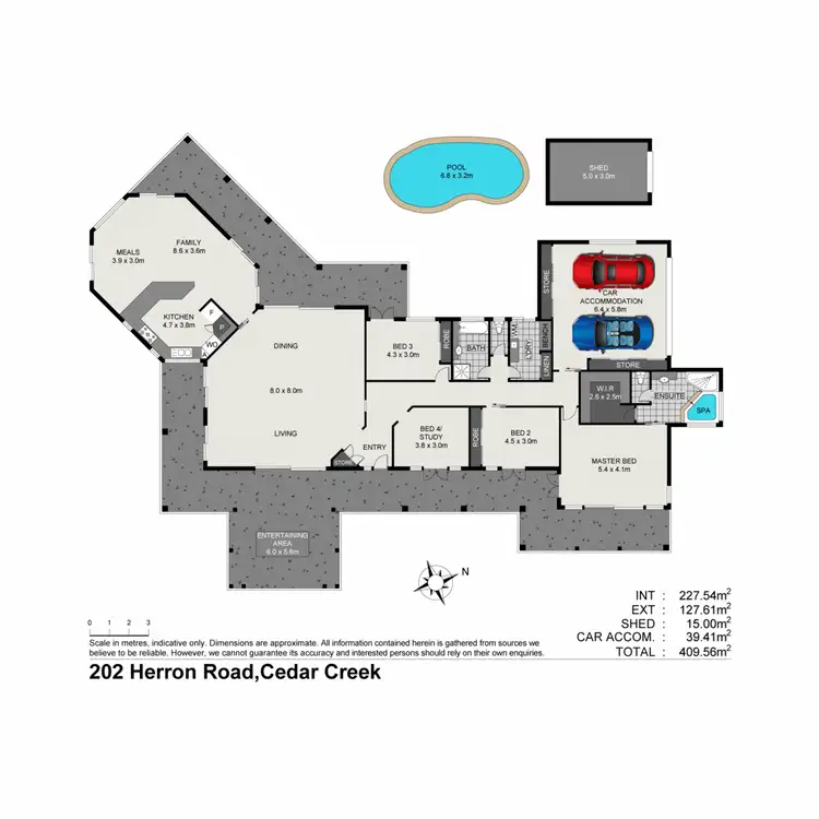 Floorplan of Homely house listing, 202 Herron Road, Cedar Creek QLD 4520