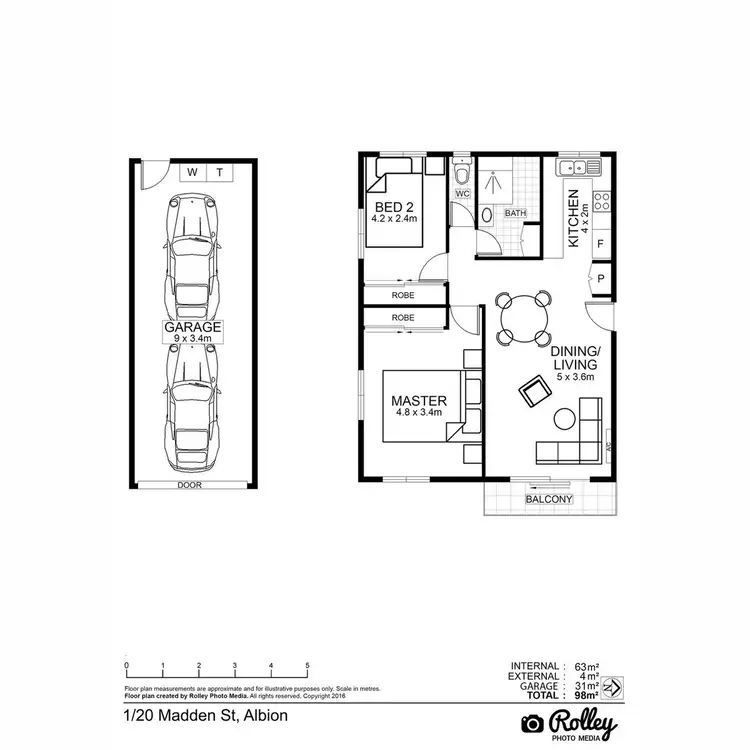 Floorplan of Homely block of units listing, 1, 2 & 3/20 Madden Street, Albion QLD 4010