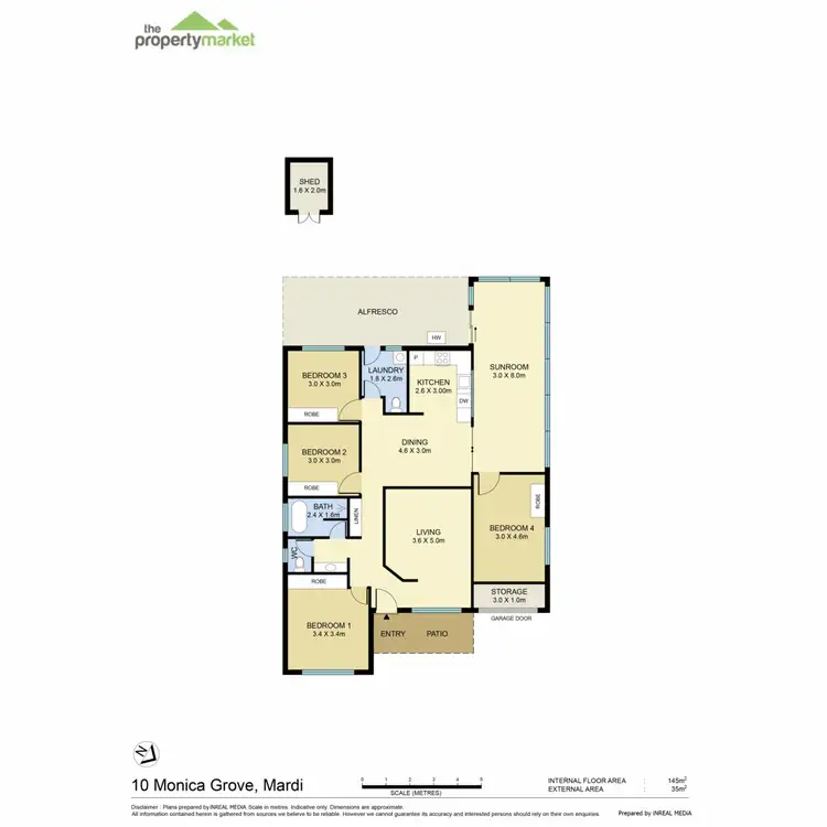 Floorplan of Homely house listing, 10 Monica Grove, Mardi NSW 2259