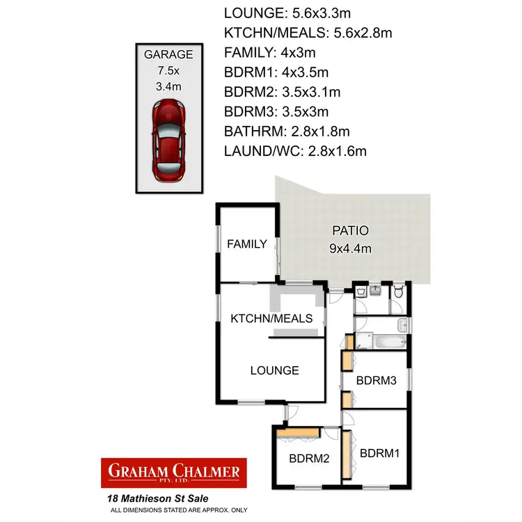Floorplan of Homely house listing, 18 Mathieson Street, Sale VIC 3850