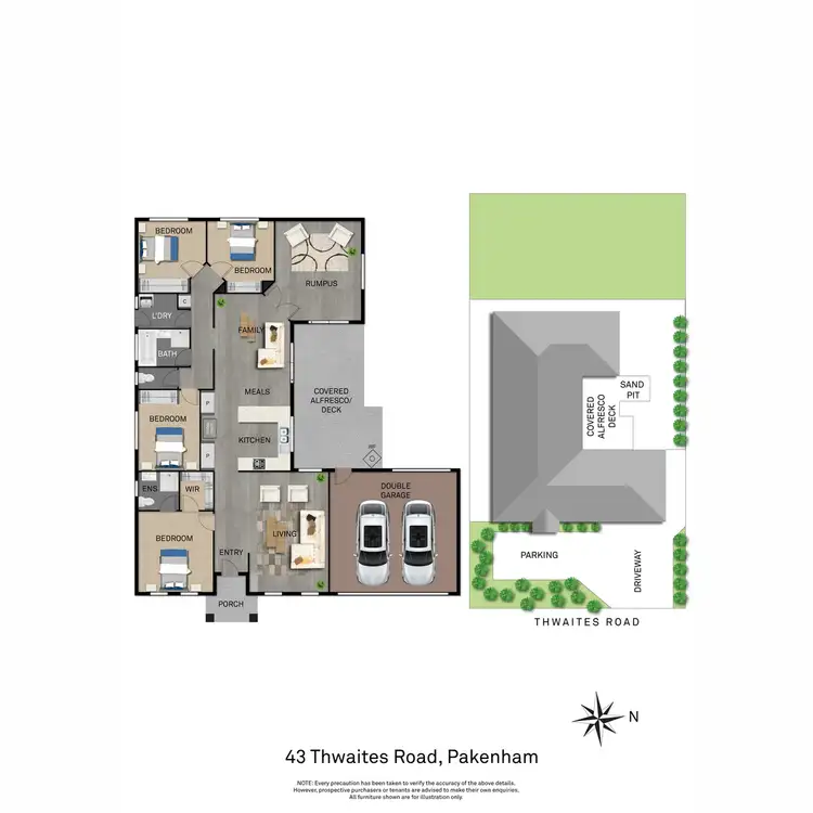 Floorplan of Homely house listing, 43 Thwaites Road, Pakenham VIC 3810
