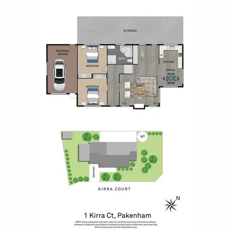 Floorplan of Homely house listing, 1 Kirra Court, Pakenham VIC 3810