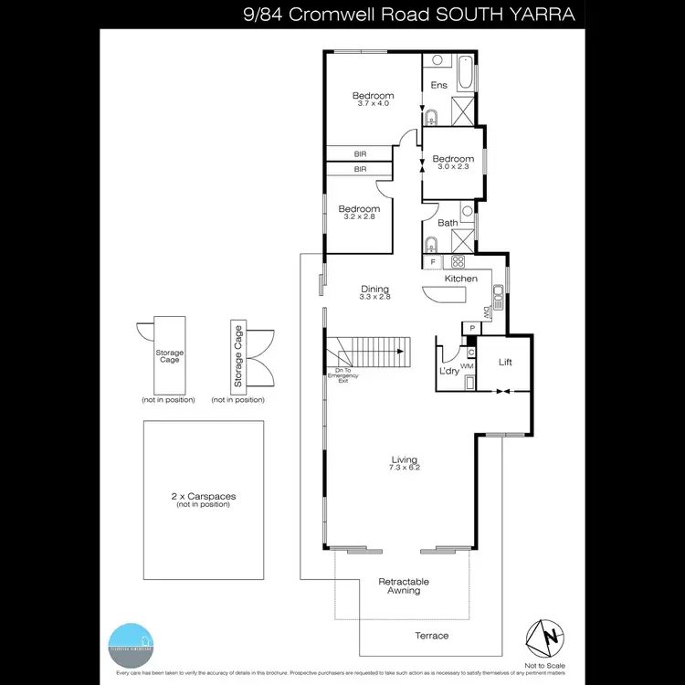 Floorplan of Homely apartment listing, 9/84 Cromwell Road, South Yarra VIC 3141