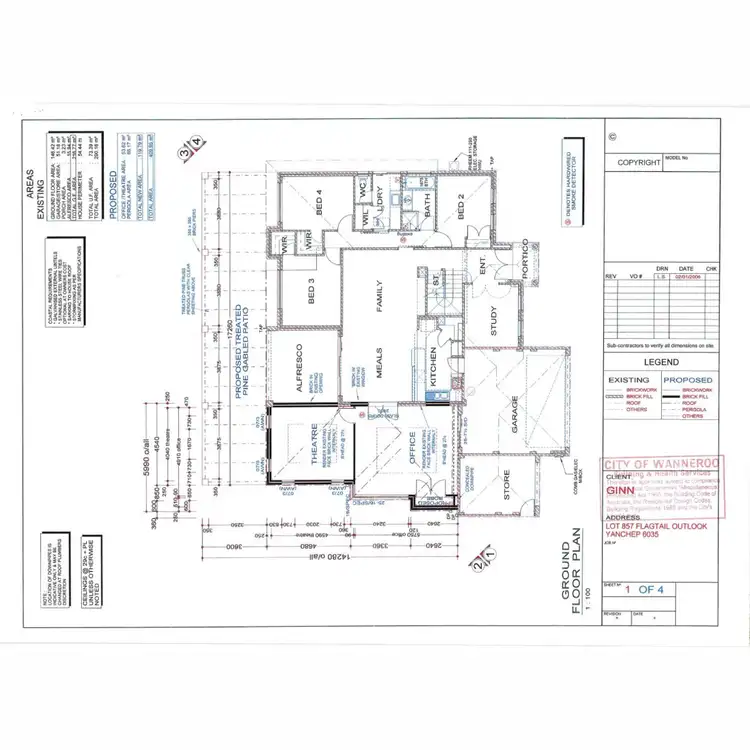 Floorplan of Homely house listing, 1 Flagtail Outlook, Yanchep WA 6035