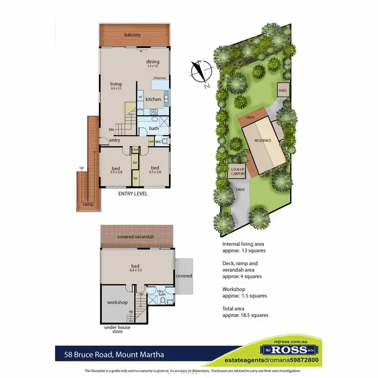 Floorplan of Homely house listing, 58 Bruce Road, Safety Beach VIC 3936