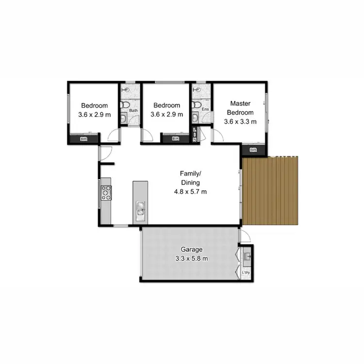 Floorplan of Homely townhouse listing, 3/50 First Avenue, Rosebud VIC 3939