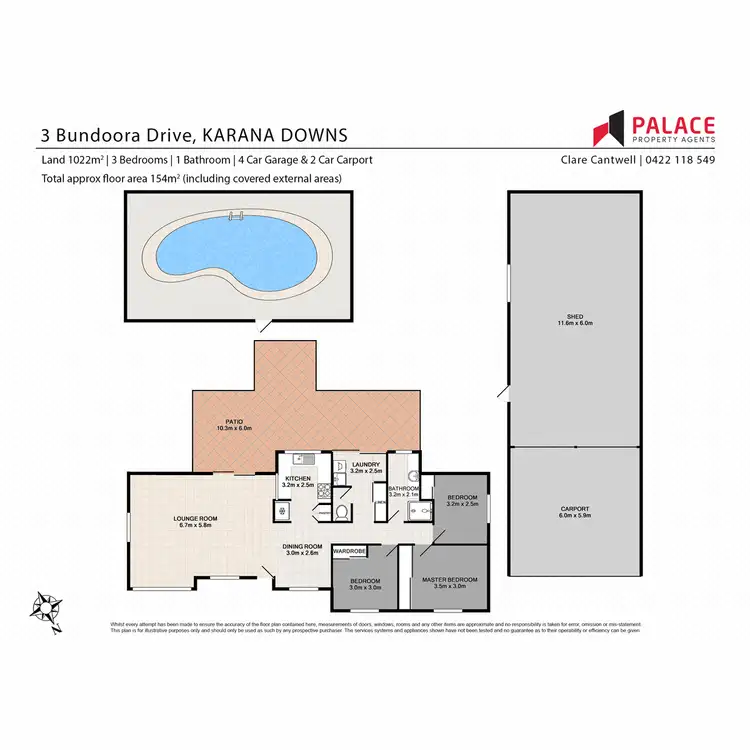 Floorplan of Homely house listing, 3 Bundoora Drive, Karana Downs QLD 4306