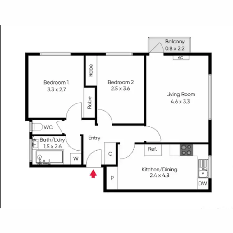 Floorplan of Homely apartment listing, 7/50 Hertford Road, Sunshine VIC 3020
