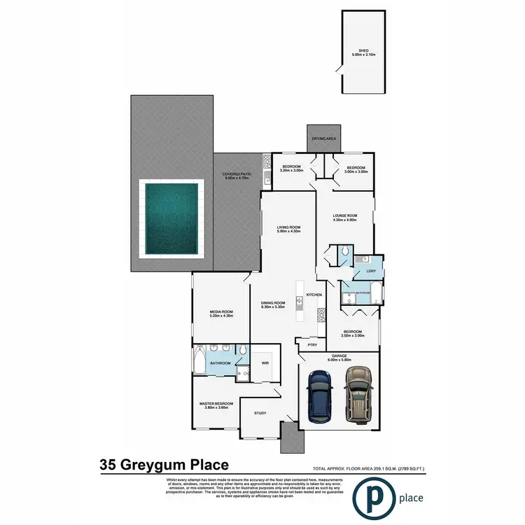 Floorplan of Homely house listing, 35 Greygum Place, Anstead QLD 4070