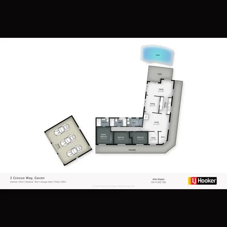 Floorplan of Homely house listing, 2 Crocus Way, Gaven QLD 4211