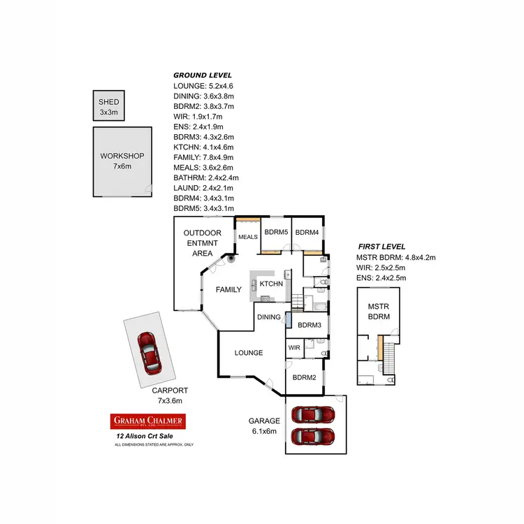 Floorplan of Homely house listing, 12 Alison Court, Sale VIC 3850