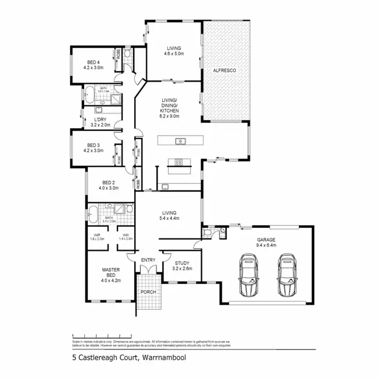 Floorplan of Homely house listing, 5 Castlereagh Close, Warrnambool VIC 3280
