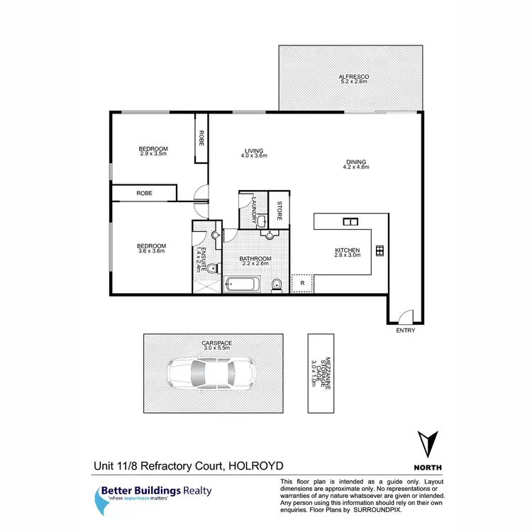 Floorplan of Homely apartment listing, 11/8 Refractory Court, Holroyd NSW 2142