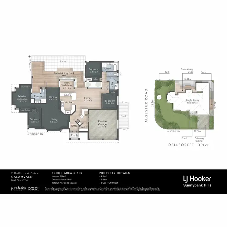 Floorplan of Homely house listing, 2 Dellforest Drive, Calamvale QLD 4116