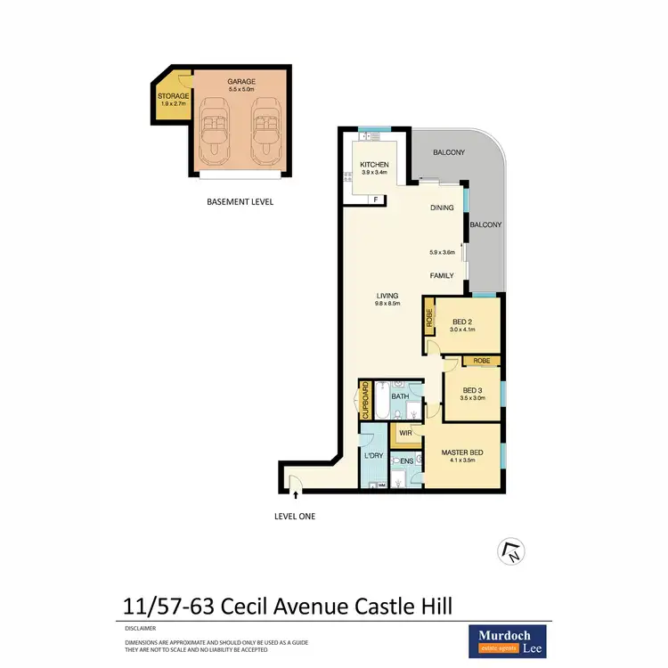 Floorplan of Homely apartment listing, 11/57-63 Cecil Avenue, Castle Hill NSW 2154