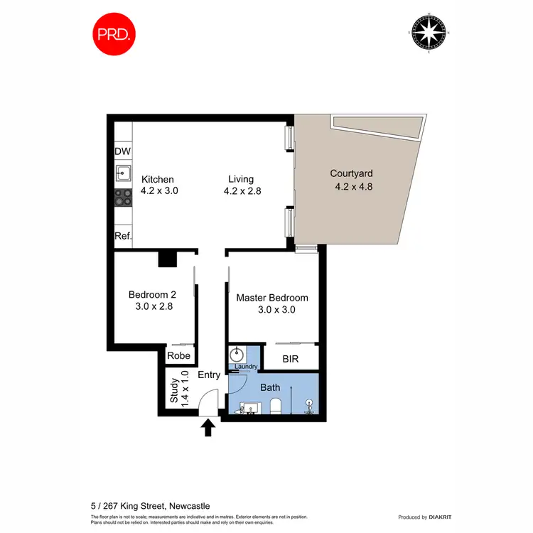 Floorplan of Homely apartment listing, 5/267 King Street, Newcastle NSW 2300