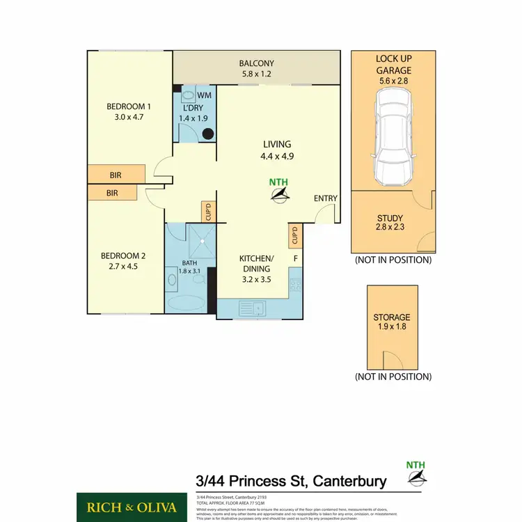 Floorplan of Homely apartment listing, 3/44 Princess Street, Canterbury NSW 2193