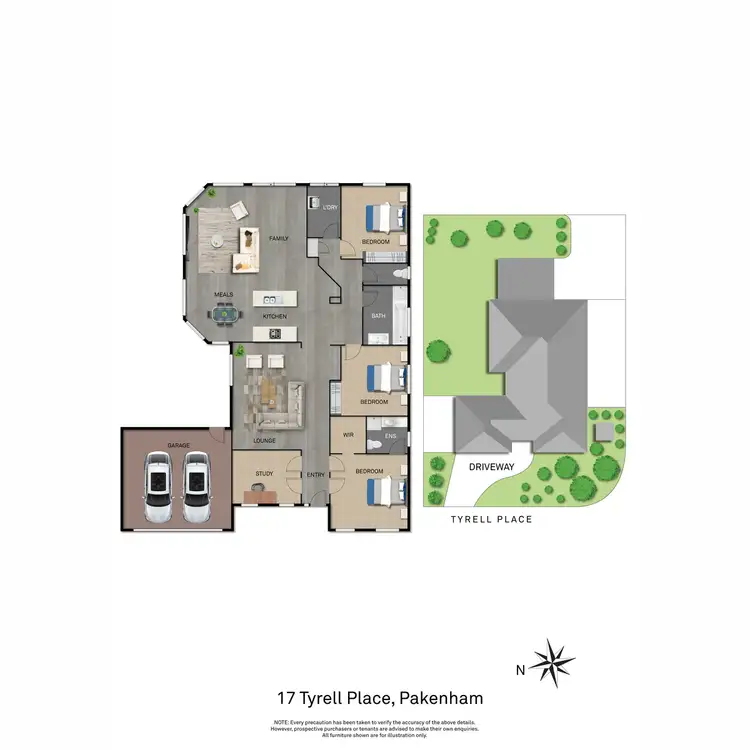 Floorplan of Homely house listing, 17 Tyrell Place, Pakenham VIC 3810