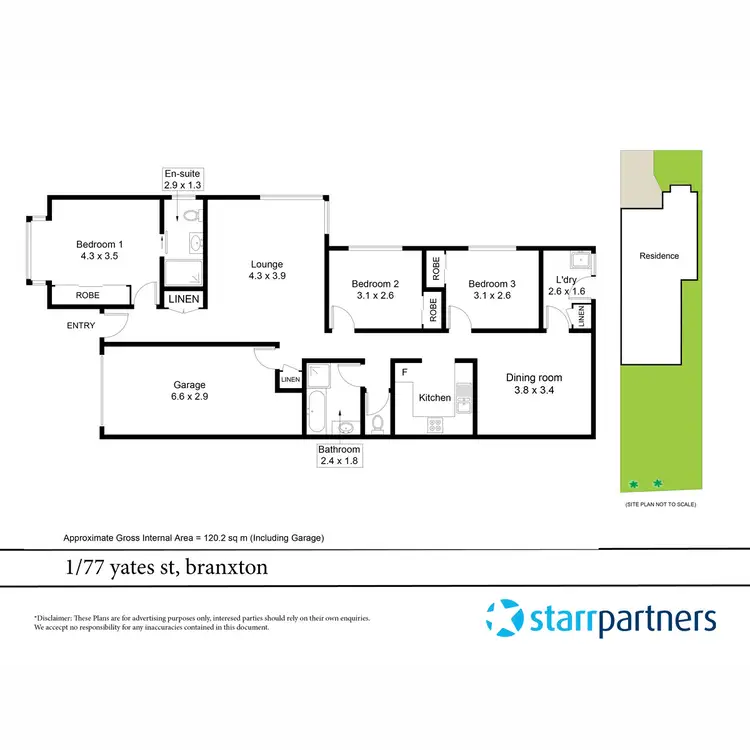 Floorplan of Homely semi-detached listing, 1/77 Yates Street, East Branxton NSW 2335