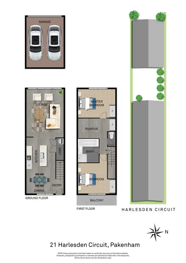 Floorplan of Homely house listing, 21 Harlesden Circuit, Pakenham VIC 3810