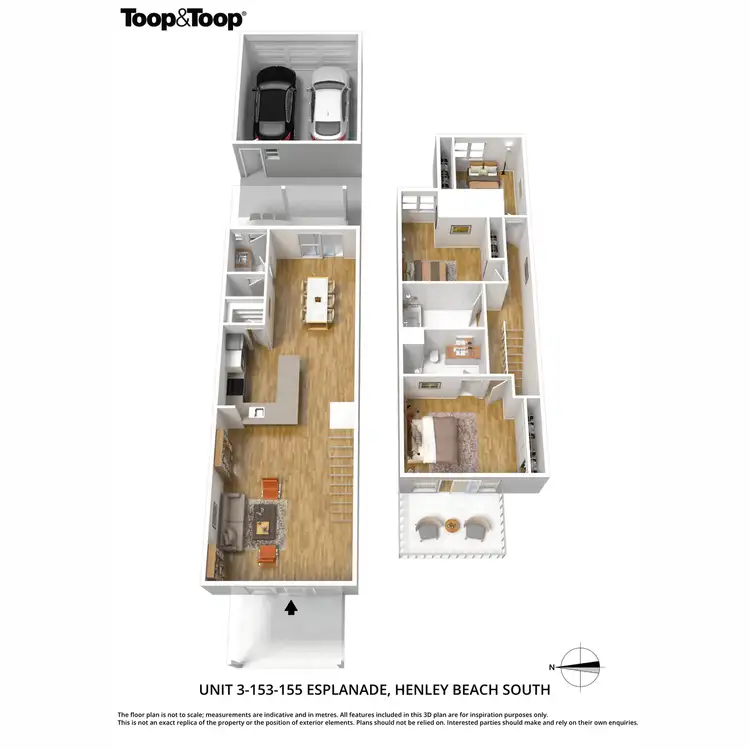 Floorplan of Homely townhouse listing, 3/153-155 Esplanade, Henley Beach South SA 5022