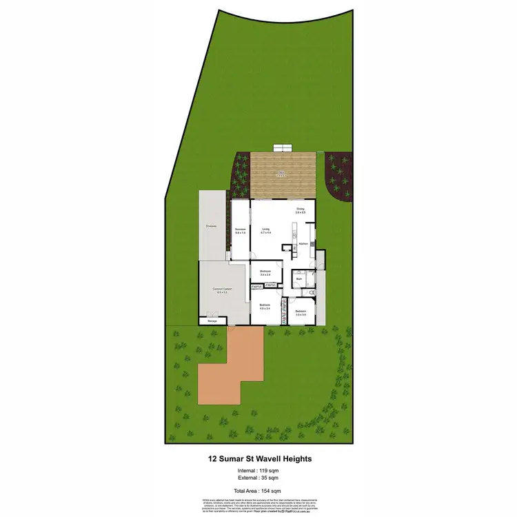 Floorplan of Homely house listing, 12 Sumar Street, Wavell Heights QLD 4012