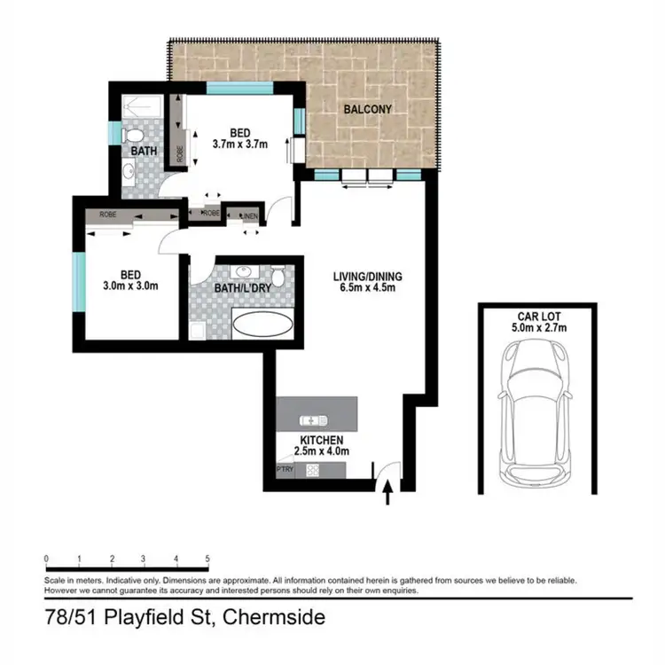 Floorplan of Homely unit listing, 78/51 Playfield Street, Chermside QLD 4032