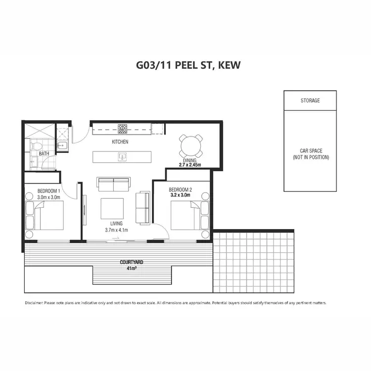 Floorplan of Homely apartment listing, G03/11 Peel Street, Kew VIC 3101