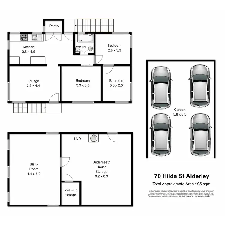 Floorplan of Homely house listing, 70 Hilda Street, Alderley QLD 4051