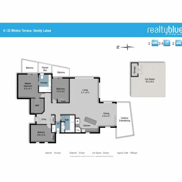 Floorplan of Homely unit listing, 6/22 Winton Terrace, Varsity Lakes QLD 4227