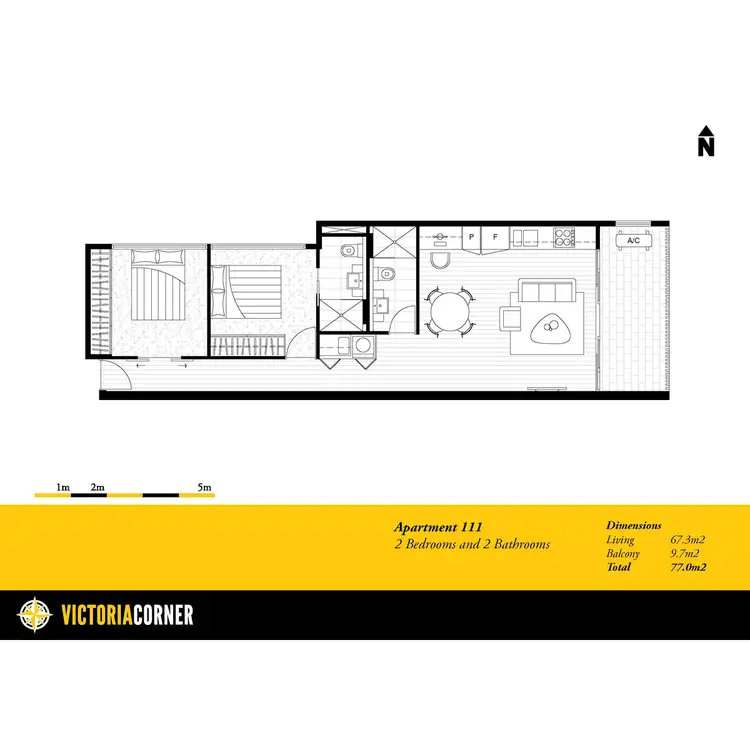 Floorplan of Homely apartment listing, 111/27-29 Victoria Street, Footscray VIC 3011