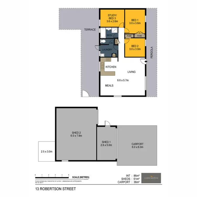 Floorplan of Homely house listing, 13 Robertson Street, Epsom VIC 3551