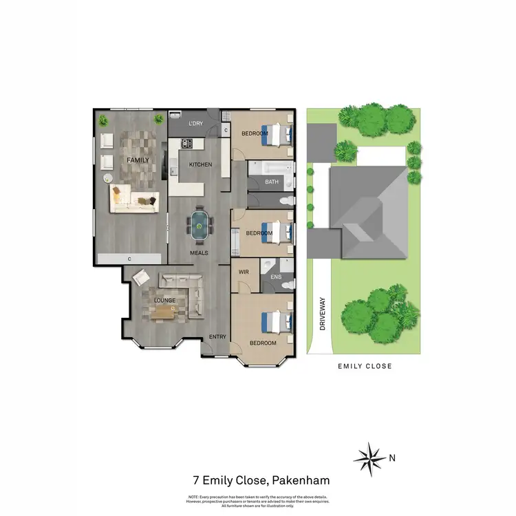 Floorplan of Homely house listing, 7 Emily Close, Pakenham VIC 3810